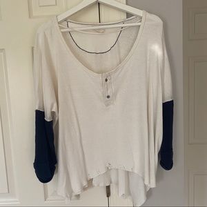 Free People 3/4 Sleeve Henley - Small